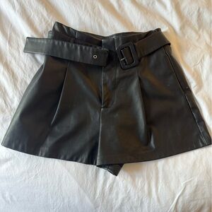 Zara faux leather shorts